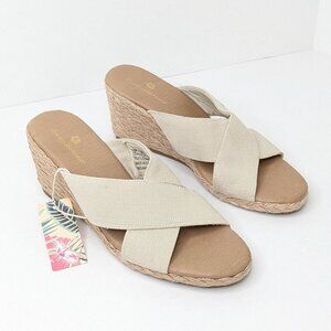 Tommy Bahama Suzette Espadrille Wedge Sandals, Tan, Women's 8.5